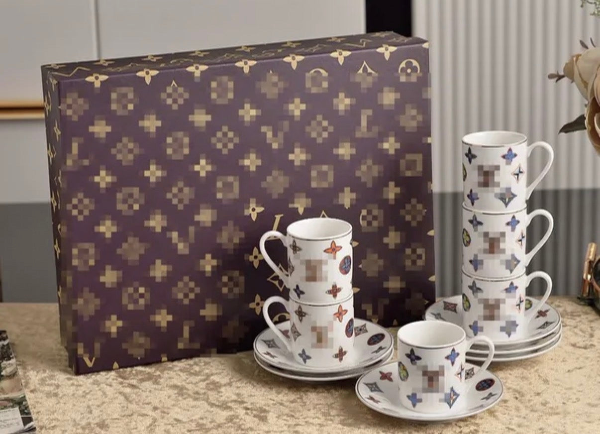 Louis Vuitton 1:1 6 Piece Tea Set Multi Colored