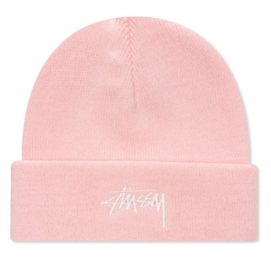 Stussy Basic Cuff Beanie - Light Pink