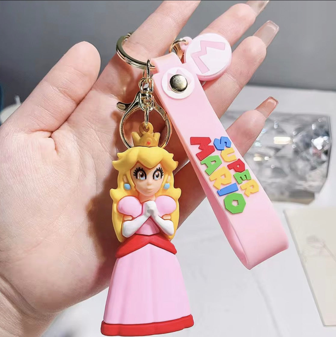 Super Mario Keychain Princess (Super Mario Label)- Pink