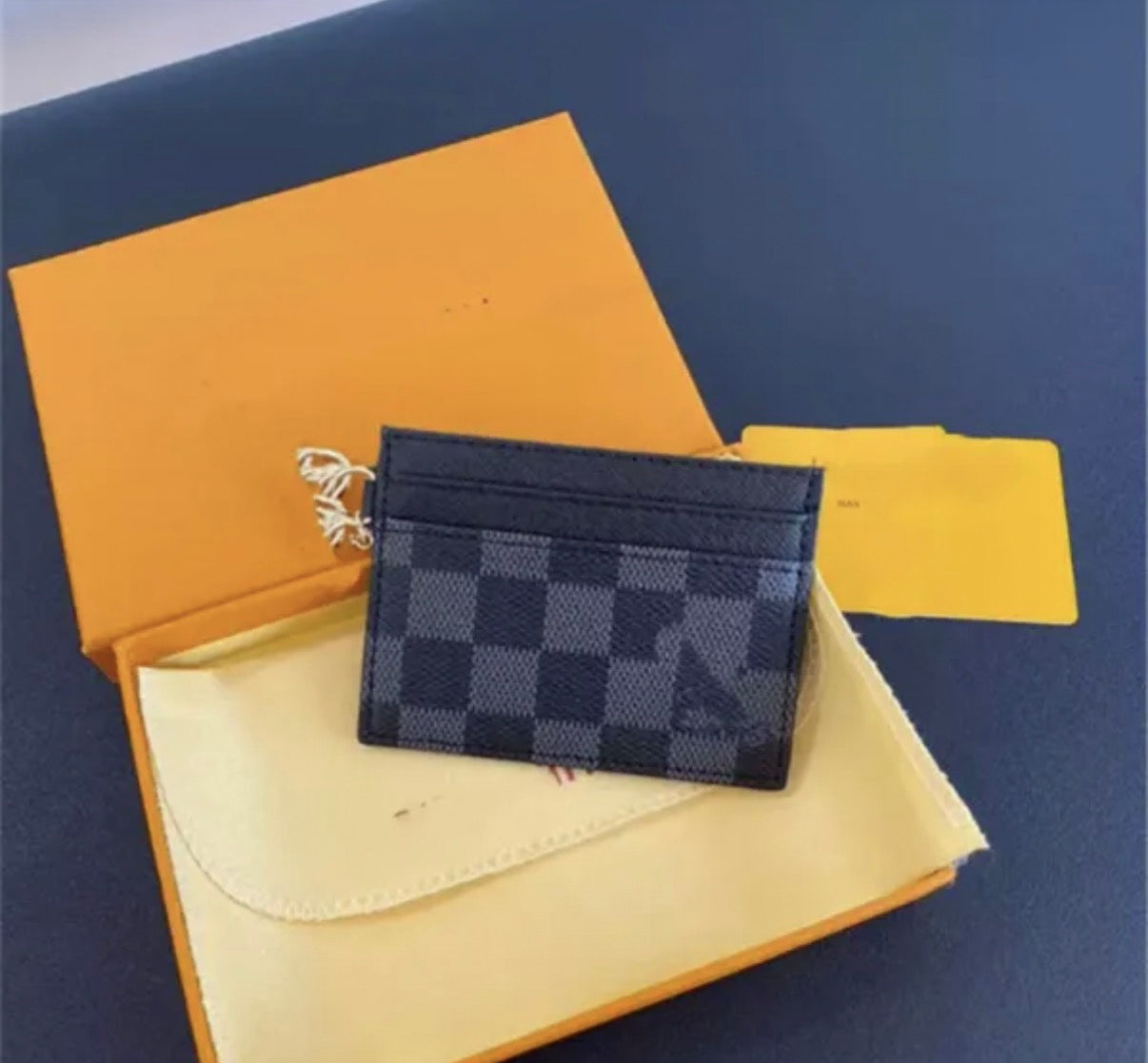 Louis Vuitton 1:1 Credit Card Holder Black Checkered