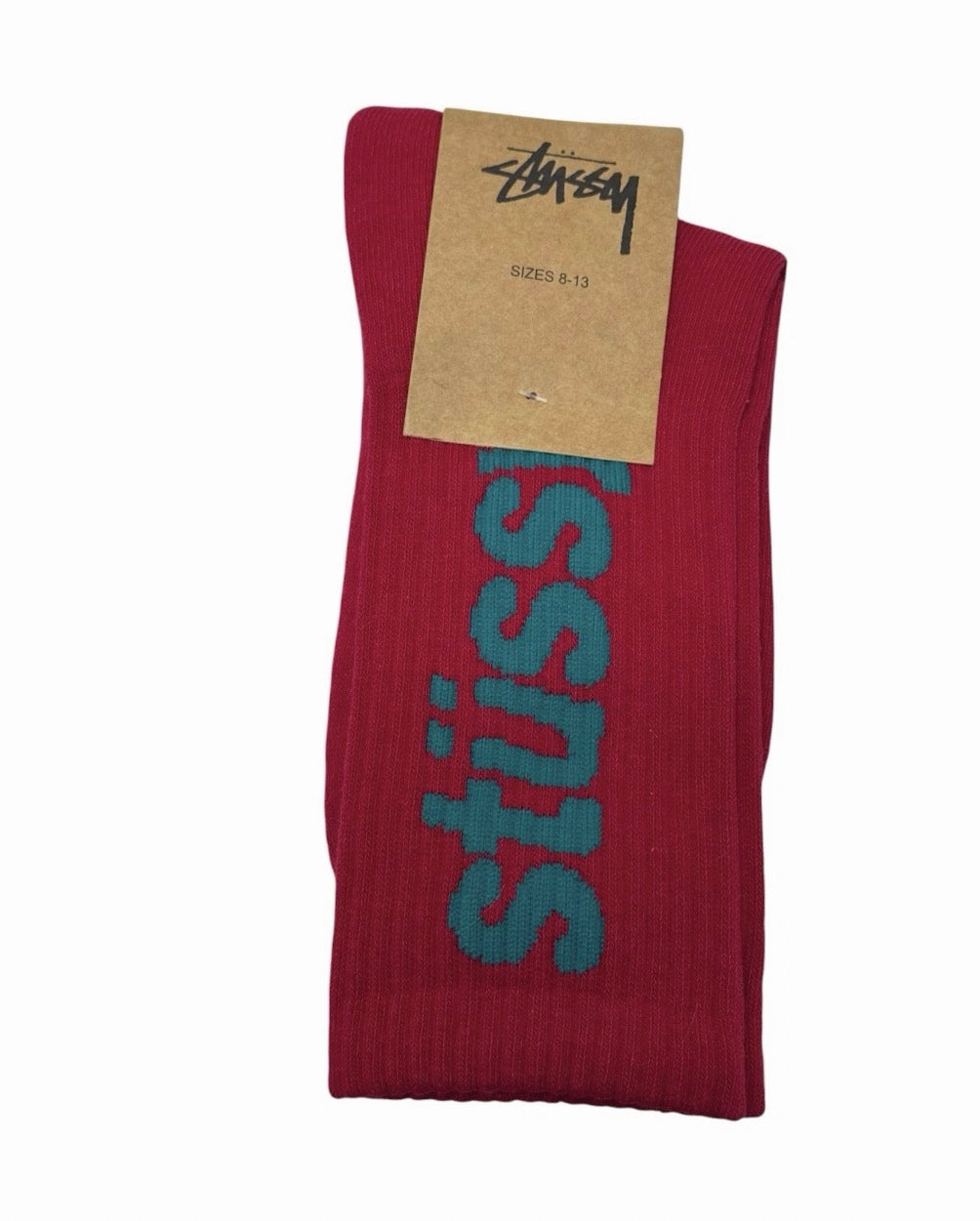 Stussy Stock Crew Socks - Burgundy