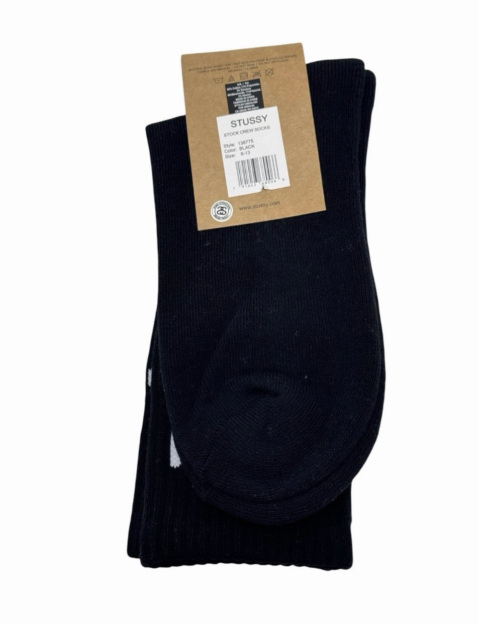 Stussy Stock Crew Socks - Black Dice
