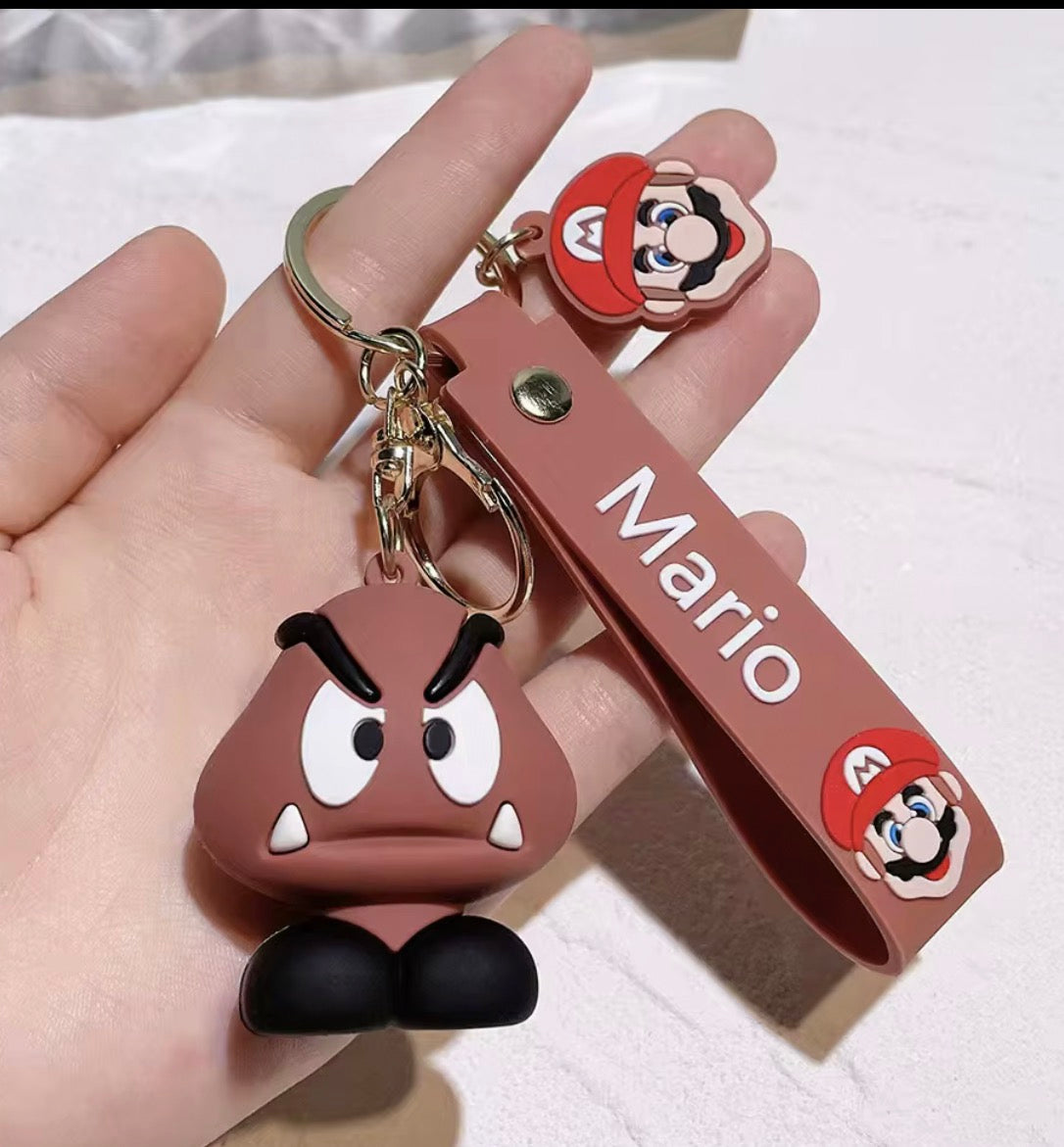 Super Mario Keychain Gooba (Super Mario Label)- Brown