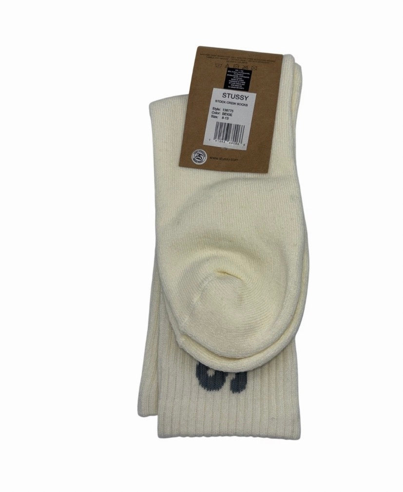 Stussy Stock Crew Socks - Beige