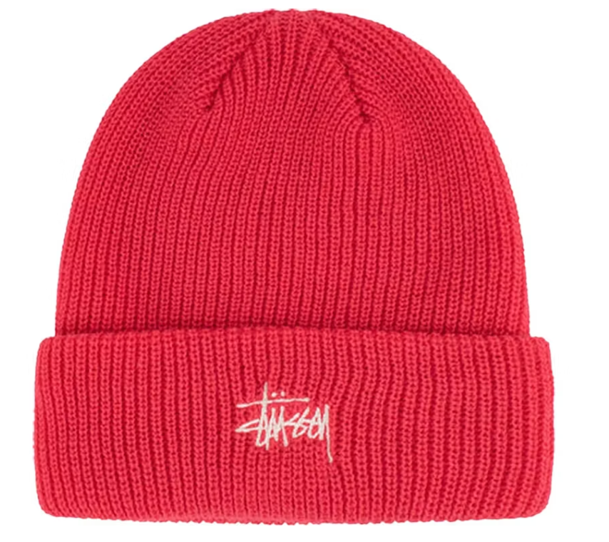Stussy Basic Cuff Beanie - Red