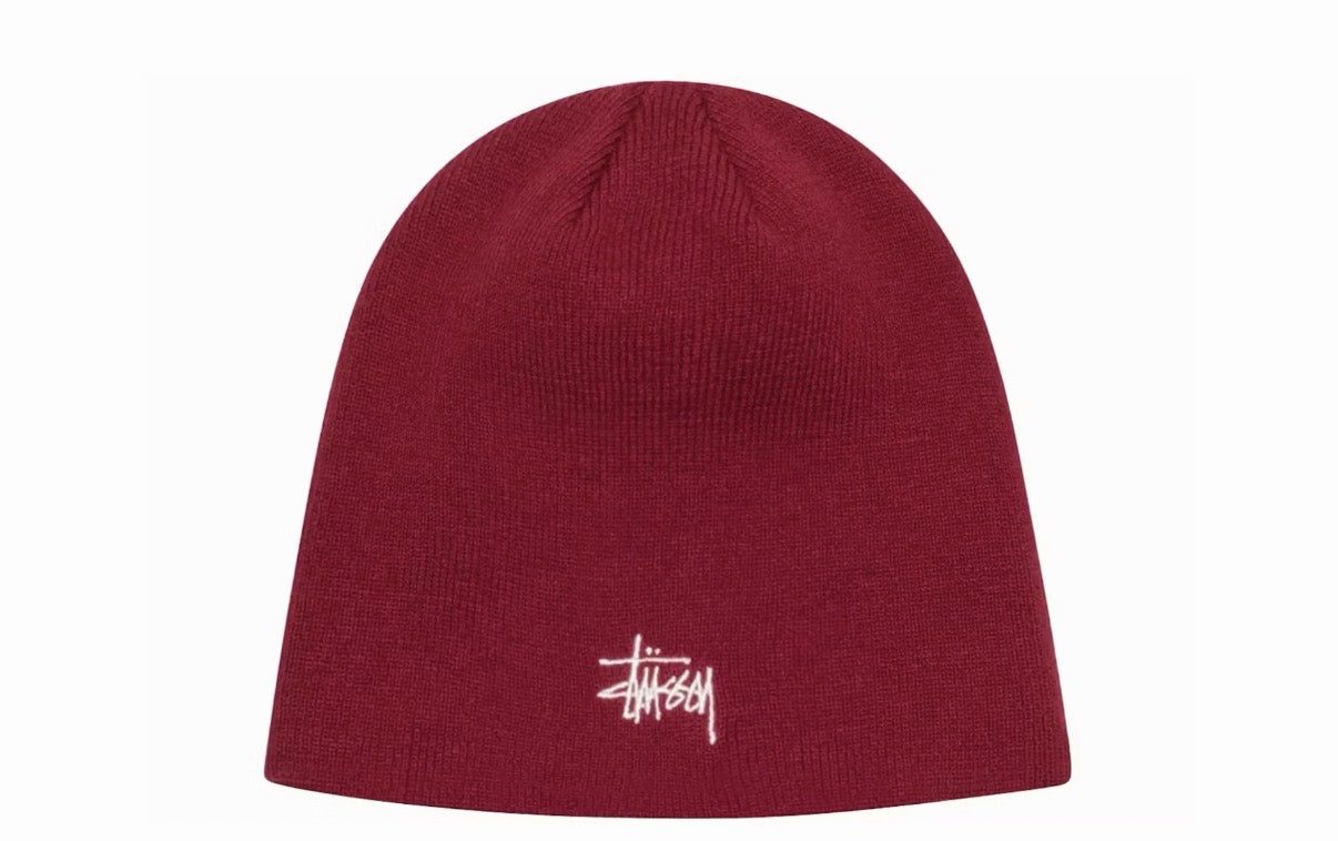 Stussy Basic Skullcap Beanie - Wine