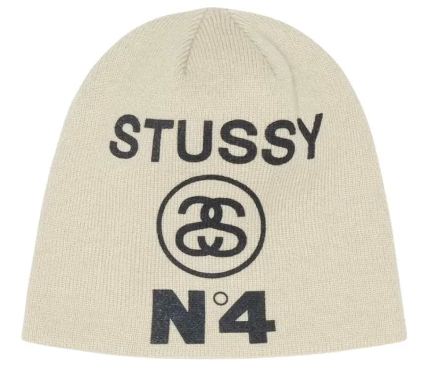 Stussy Number 4 Skullcap Beanie - Bone