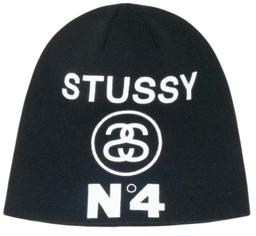 Stussy Number 4 Skullcap Beanie - Black
